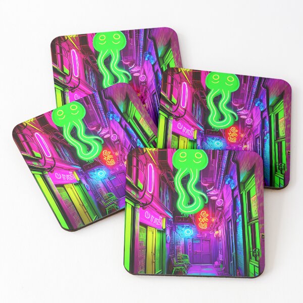 Item preview, Octopus Neon, cool, kids, fantasy, city, animal, cyber designed and sold by Cyber Kids.