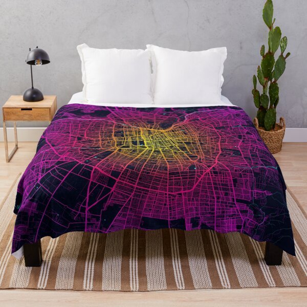 Item preview, Santiago City Map of Chile - Neon designed and sold by deMAP.