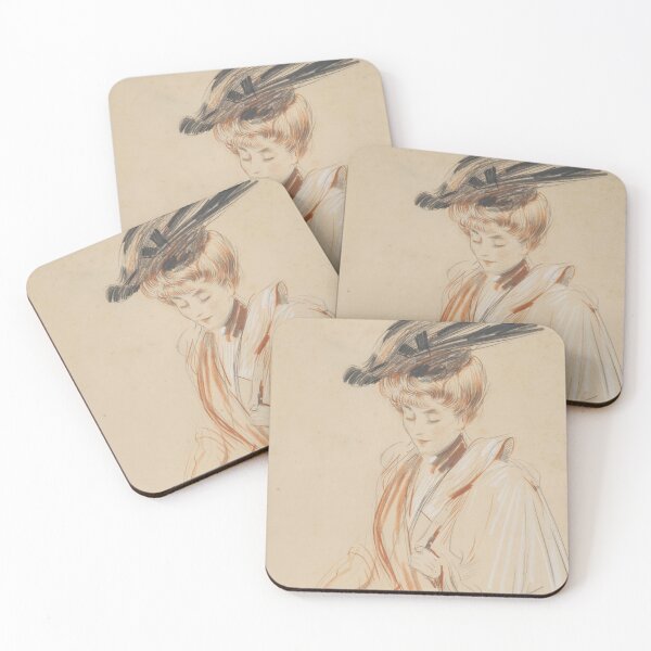 Item preview, Portrait of a Woman with a Feathered Hat (20th century) - Paul César Helleu designed and sold by SALON DES ARTS.
