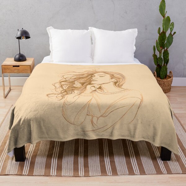 Item preview, Elegant Contemplation Artwork - Pensive Sketch in Sepia designed and sold by RuyaFab.