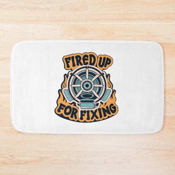 Item preview, Retro Fired Up Aircraft Mechanic Rotary Engine Design designed and sold by NiftyWrx.