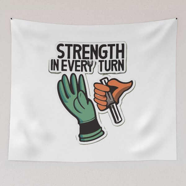 Item preview, Aircraft Mechanic Strength - Industrial Glove and Bolt Design designed and sold by NiftyWrx.