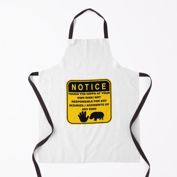 Item preview, NOTICE - Touch at your own risk (Hippo) designed and sold by ArtsyCity.