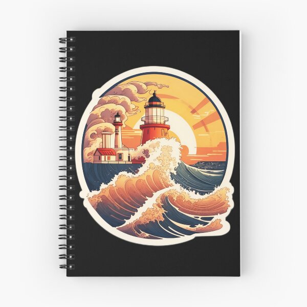 Item preview, Sea Storm Lighthouse with Splashing Waves designed and sold by NautiChic.