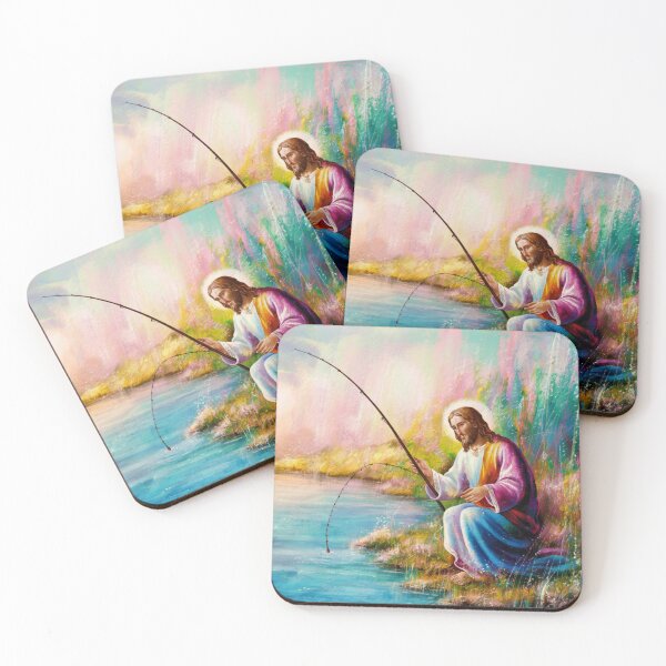 Item preview, Cute painting  of Jesus fishing  designed and sold by Obinne.