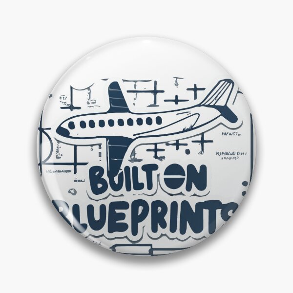 Item preview, Built on Blueprints Airplane Sketch designed and sold by NiftyWrx.