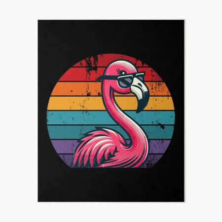 ＦＬＡＭＩＮＧＯ／ＳＣＵＤＥＬＩＡ ＥＬＥＣＴＲＯ 80s Synthwave Aesthetic Glitch Art Inspired Wading Flamingo