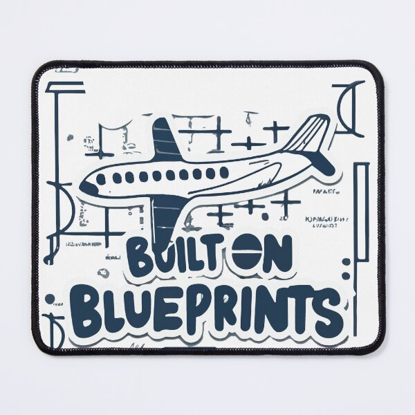 Item preview, Built on Blueprints Airplane Sketch designed and sold by NiftyWrx.
