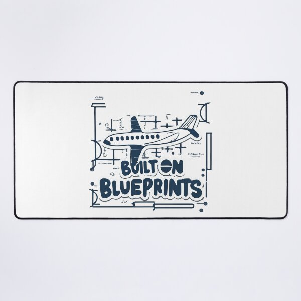 Item preview, Built on Blueprints Airplane Sketch designed and sold by NiftyWrx.