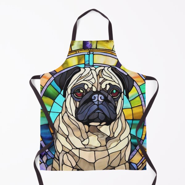 Artikelvorschau, Mops-Buntglas entworfen und verkauft von ASHBooksnThings.