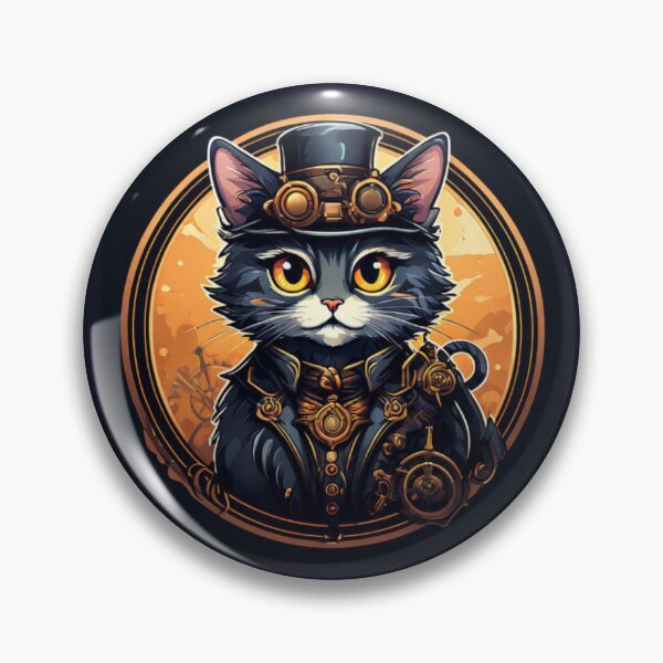 Artikelvorschau, Steampunk-Katze entworfen und verkauft von Planetporridge.
