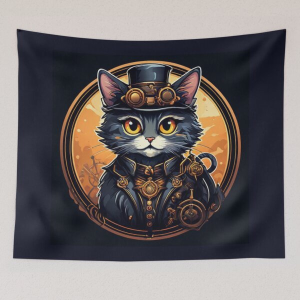 Artikelvorschau, Steampunk-Katze entworfen und verkauft von Planetporridge.