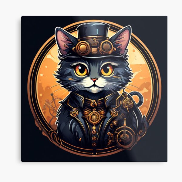 Aperçu de l'œuvre Chat Steampunk créée et vendue par Planetporridge.