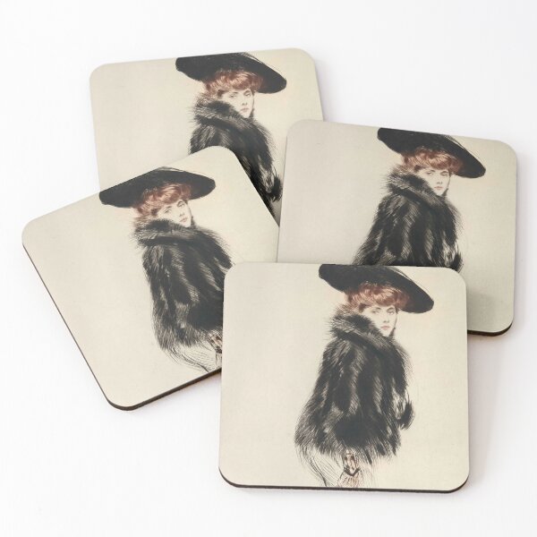 Item preview, Madame Helleu in a Fur Cape (20th century) - Paul César Helleu designed and sold by SALON DES ARTS.