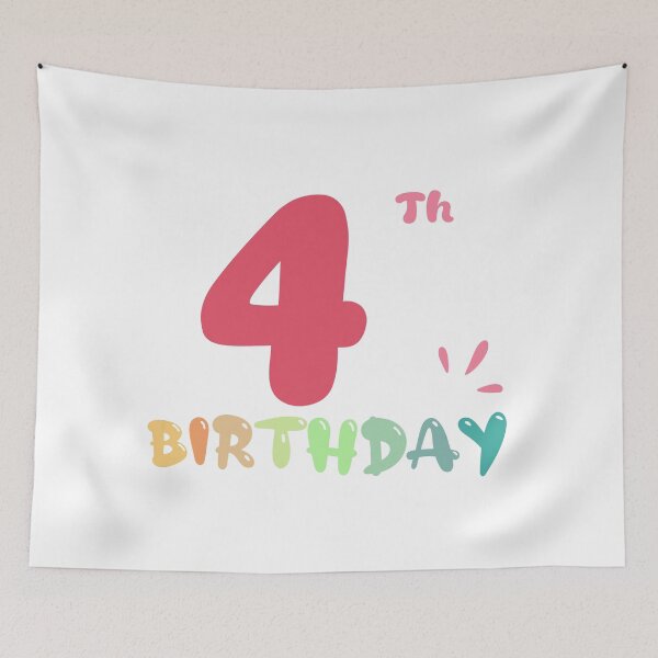 Item preview, Happy 4 Th Birthday designed and sold by SimpleP.