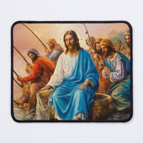 Item preview, Funny Jesus Painting Of Jesus Fishing With His Apostles designed and sold by Obinne.