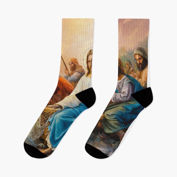 Item preview, Funny  Jesus Painting Of Jesus Fishing With His Apostles  designed and sold by Obinne.