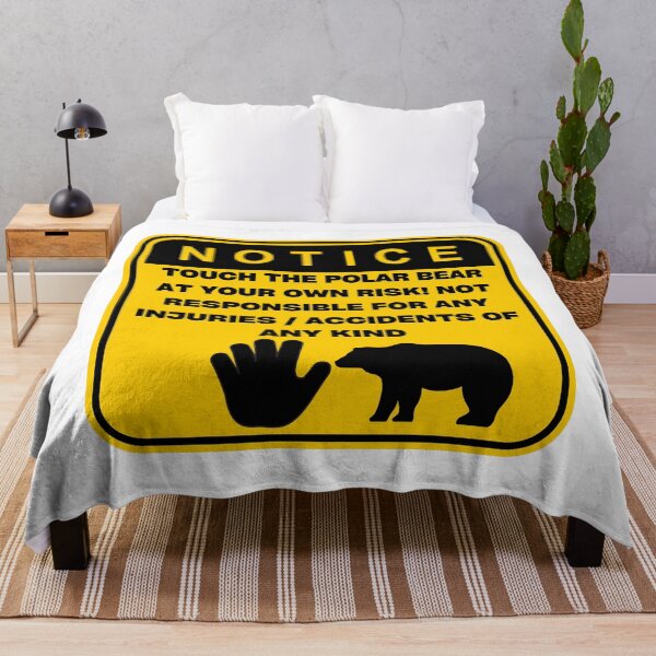Item preview, NOTICE - Touch at your own risk (Polar Bear) designed and sold by ArtsyCity.