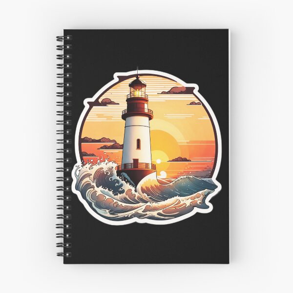 Item preview, Quiet Lighthouse at Sunset and Ocean Tranquility designed and sold by NautiChic.