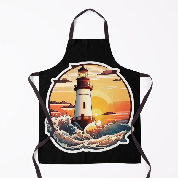 Item preview, Quiet Lighthouse at Sunset and Ocean Tranquility designed and sold by NautiChic.