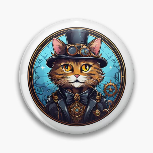 Item preview, Funny Steampunk Cat designed and sold by Planetporridge.