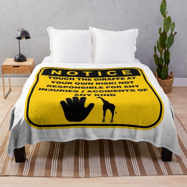 Item preview, NOTICE - Touch at your own risk (Giraffe) designed and sold by ArtsyCity.
