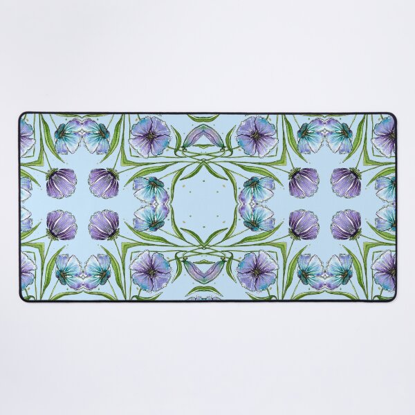 Item preview, Purple Blue Psychedelic Flower Explosion designed and sold by HanliesArt.