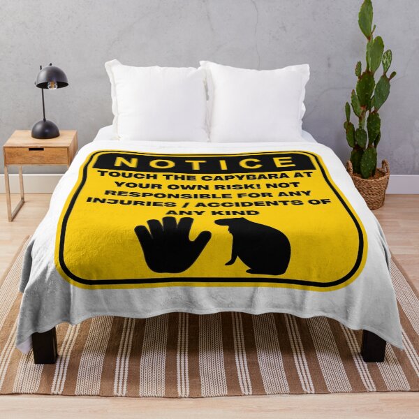 Item preview, NOTICE - Touch at your own risk (Capybara) designed and sold by ArtsyCity.