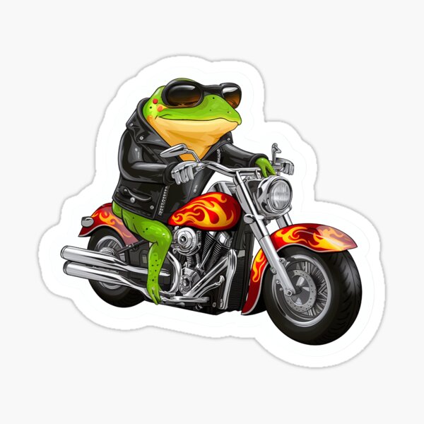 Frog Biker: Riding in Style and Breaking Boundaries Sticker