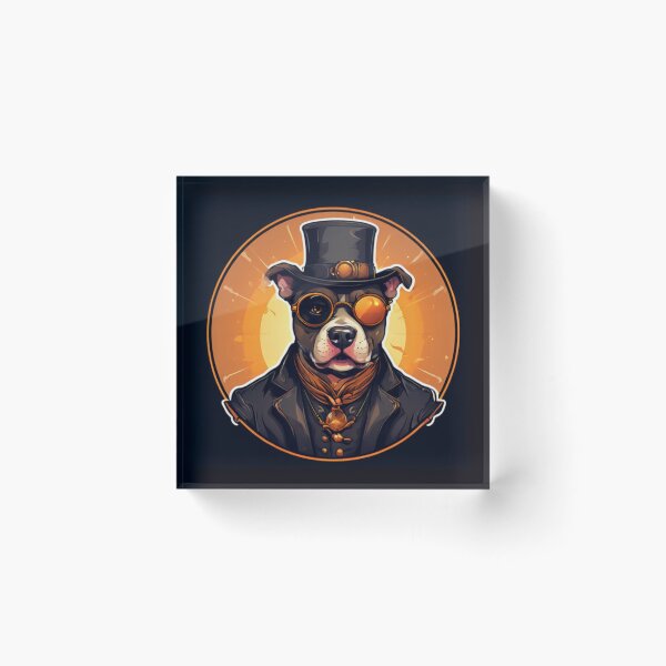 Item preview, Steampunk Pitbull Art designed and sold by Planetporridge.
