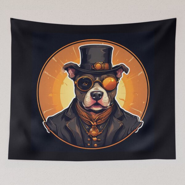 Item preview, Steampunk Pitbull Art designed and sold by Planetporridge.