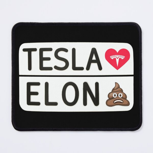 Item preview, Tesla Parody License Plate - Bumper Sticker designed and sold by RuyaFab.