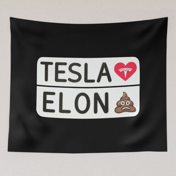 Item preview, Tesla Parody License Plate - Bumper Sticker designed and sold by RuyaFab.