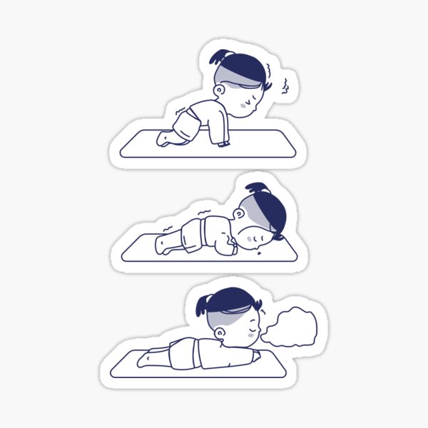 Item preview, Kawaii boy doing plank exercises designed and sold by AlonaGraff.