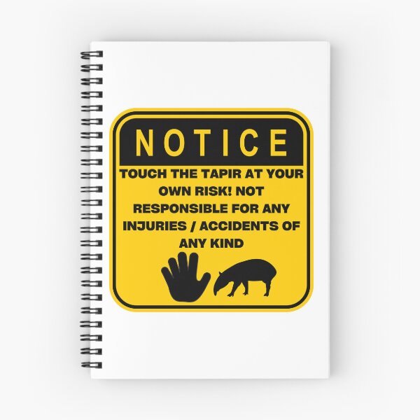 Item preview, NOTICE - Touch at your own risk (Tapir) designed and sold by ArtsyCity.
