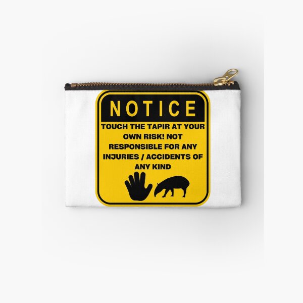 Item preview, NOTICE - Touch at your own risk (Tapir) designed and sold by ArtsyCity.