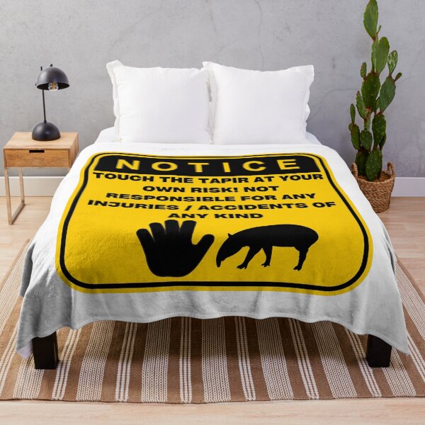 Item preview, NOTICE - Touch at your own risk (Tapir) designed and sold by ArtsyCity.