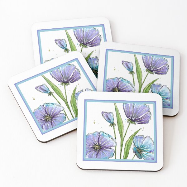 Item preview, Purple Blue Psychedelic Flower Framed designed and sold by HanliesArt.