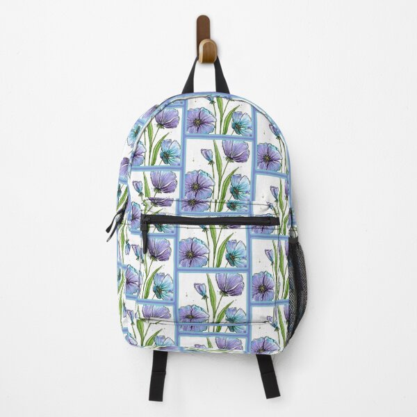 Item preview, Purple Blue Psychedelic Flower Framed designed and sold by HanliesArt.