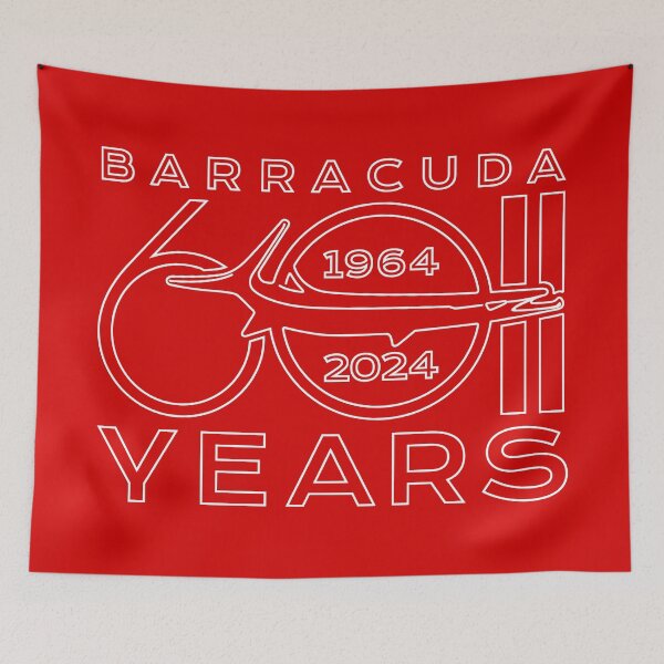 Item preview, 60th Anniversary - Barracuda Text Design (Reverse on Red) designed and sold by Justin Ellis.