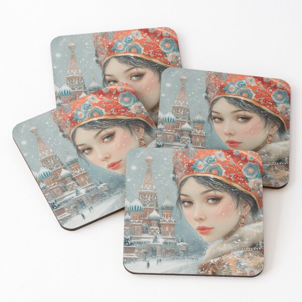 Item preview, Portrait of woman in Russian attire designed and sold by Artessie.