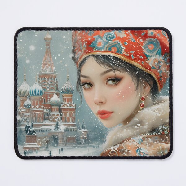 Item preview, Portrait of woman in Russian attire designed and sold by Artessie.