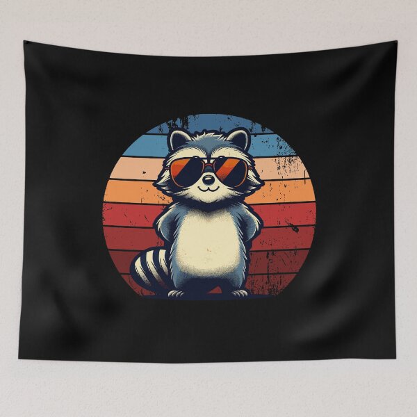 Item preview, Cool Retro Raccoon in Sunglasses 70s 80s 90s Funny Raccoon designed and sold by KsuAnn.