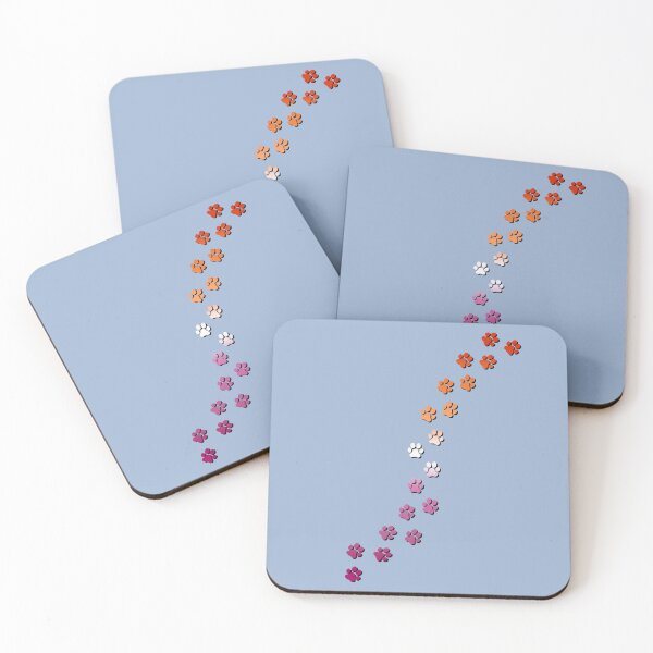 Item preview, Pawsitivily Adorable Lesbain Pride Flag Paw Prints, Lesbian Pride Design designed and sold by Travelslightly.