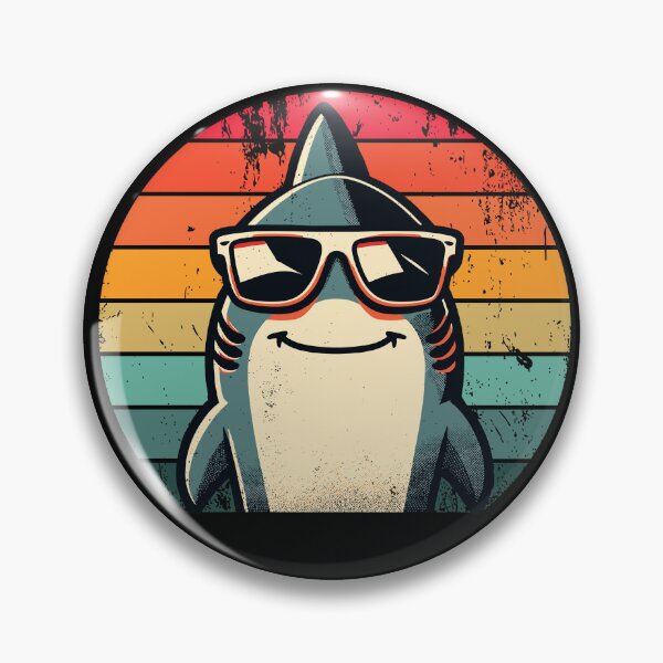 Item preview, Cool Retro Shark in Sunglasses 70s 80s 90s Funny Shark designed and sold by KsuAnn.