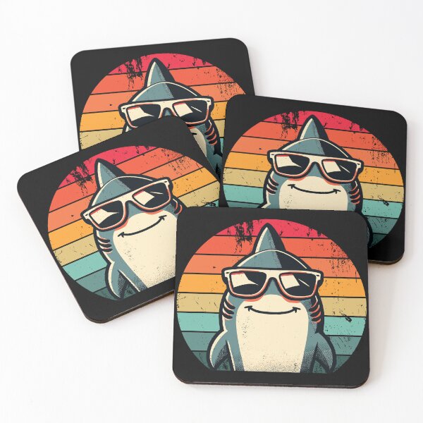 Item preview, Cool Retro Shark in Sunglasses 70s 80s 90s Funny Shark designed and sold by KsuAnn.
