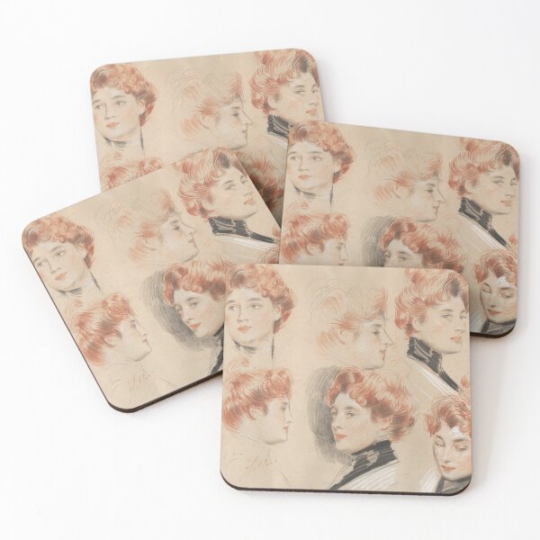 Item preview, Six Studies of the head of a Lady (20th century) - Paul César Helleu designed and sold by SALON DES ARTS.