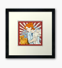 X files Scully and Queequeg DOG;BATH by Mimie Framed Print