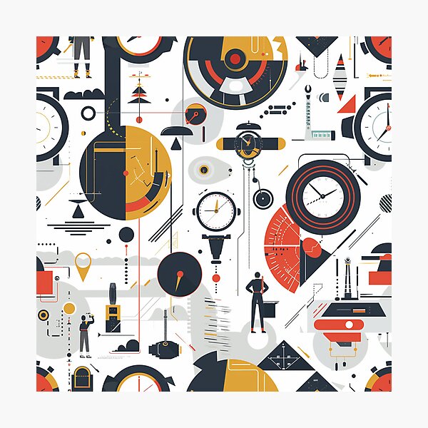 Item preview, futuristic time travel pattern minimal  designed and sold by jobreath.
