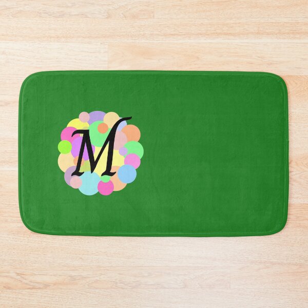 Item preview, Colorful Pastel Bubbles Upper Case Letter M Monogram designed and sold by MGonline.